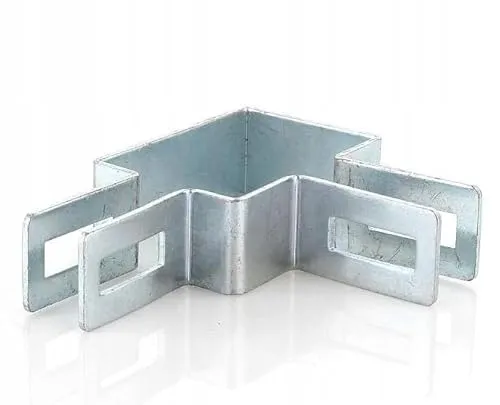 Eckschelle rund 60x40mm - Verzinkt Zaunschelle für Zaunpfosten - Befestigung von Gitterstabmatten - Zaunschellen Schelle Strebenschelle Pfostenschelle