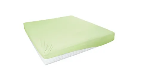 Jersey-Elasthan Boxspringbetttuch, grün - Bettlaken aus hochwertigem Jersey-Elasthan, perfekt für Boxspringbetten. Maße: 150x26 cm. Genießen Sie den Komfort und die perfekte Passform für erholsamen Schlaf.