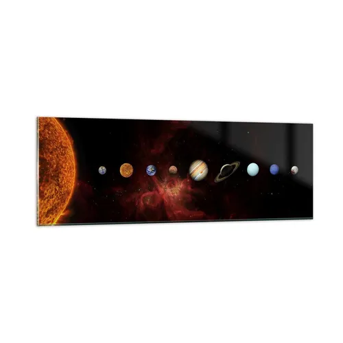 Wandbilder 90x30cm Glasbild Sonnensystem Planeten Kosmos Bilder Art Wanddeko
