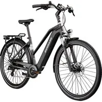 Zündapp Z810 E-Trekkingbike (Damen, schwarz/weiß) - E-Trekkingrad für Damen mit 28 Zoll und Aluminiumrahmen, ideal für lange Strecken und komfortable Fahrten in der Stadt.