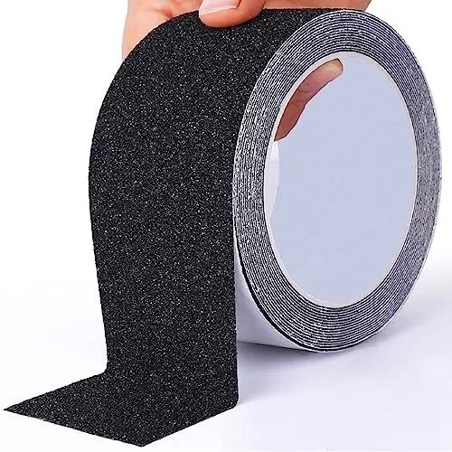OQingluan Antirutsch Klebeband, 10m*5cm - Sicherheit für Treppenstufen - Sicherheitsklebeband für Innen und Außen, schützt vor Ausrutschen von älteren Menschen, Kindern und Haustieren dank super Traktion durch Quarzpartikel.