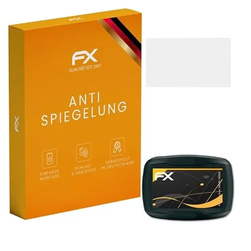 atFoliX Panzerfolie kompatibel mit Garmin Zumo 345LM / 395LM Schutzfolie, entspiegelnde und stoßdämpfende FX Folie (3X)
