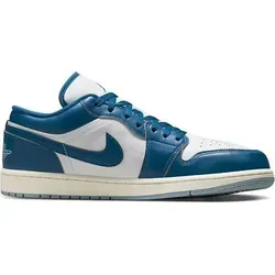 Air JORDAN 1 Low SE - Herren Schuhe Sneakers Weiß-Blau FN5214-141 , EU 44.5 US 10.5 - Weiß/Blau - 44,5