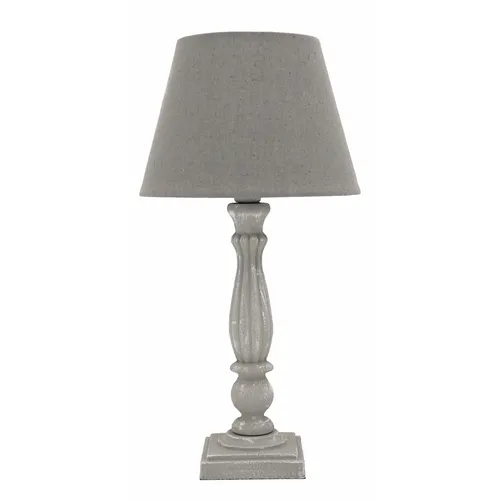 Grafelstein Tischleuchte VINTAGE GREY - Nachttischleuchte im Shabby Chic Design, sorgt für eine gemütliche Atmosphäre und ist perfekt für Landhaus-Stile.