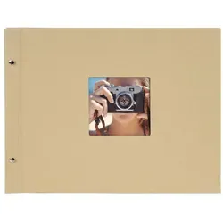 Goldbuch Fotoalbum 28506 Bella Vista - Beige, 39x31cm mit schwarzen Seiten - Fotoalbum mit stilvollem Design, perfekt für die stilvolle Aufbewahrung Ihrer Erinnerungen.