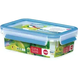 EMSA Frischhaltedose Clip&Close 1 l - Rechteckig und Blau - Die perfekte Frischhaltedose für Lebensmittel! Mit 100% hygienischem Clipverschluss und idealer Dichtung bleibt alles frisch und sicher. Spülmaschinenfest, mikrowellen- und gefriergeeignet. Ideal für eine ordentliche und gesunde Küche!