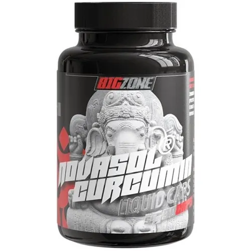 Big Zone - NovaSol® Curcumin - 90 Liquid Kapseln - Sportnahrung mit patentiertem NovaSol® Curcumin, das für optimale Bioverfügbarkeit sorgt – pro Kapsel 500mg Curcumin für maximale Wirkung.