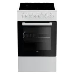Beko FSM57100GW b100 - Elektro-Standherd 50 cm mit Glaskeramik-Kochfeld, 55 Liter Volumen und 7 Heizarten für vielseitiges Kochen