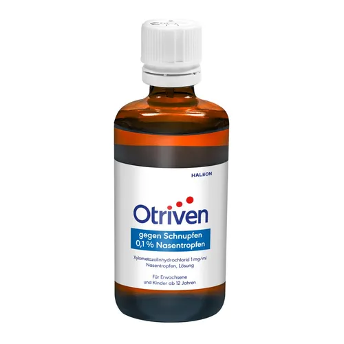 Otriven 0.1% Nasentropfen 100 ML - Arzneimittel zur effektiven Abschwellung der Nasenschleimhaut bei Schnupfen, Allergien und Nasennebenhöhlenentzündungen. Ideal für Erwachsene und Kinder ab 12 Jahren.