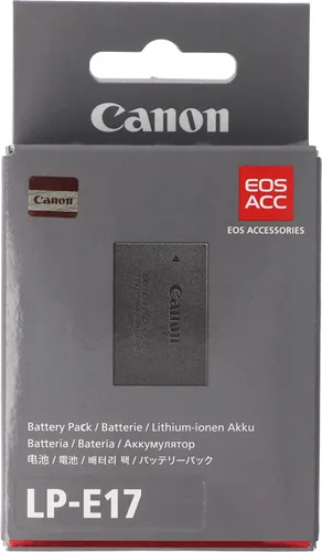 Canon LP-E17 Akku – Original für EOS M3, M5, 250D und 760D - Kamera-Akkus – Original Canon LP-E17 Akku mit 1040mAh, ideal als Zweitakku für Canon BG-E18 und kompatible Kameras.