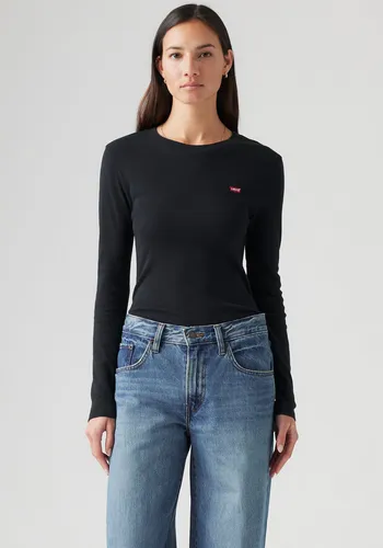 Levi's Damen Essential HM LS Tee T-Shirt, Caviar, XS