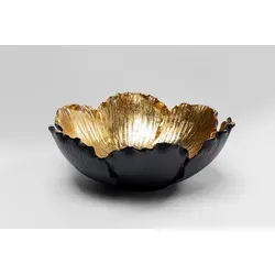 KARE DESIGN Schale Flower Bloom Schwarz M – Stilvolle Deko - Elegante Schale aus hochwertigem Polyresin in Schwarz, ideal für kreative Arrangements und als Blickfang in jedem Raum. Perfekt für stilvolle Akzente.