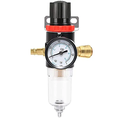 Wasserabscheider,Kompressor druckregler,Druckregler Pneumatische,Druckluft Für Kompressor,Druckluft,Druckminderer mit Manometer,mit Manometer,Druckminderer,Wasserabscheider (B)