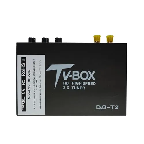Universal KFZ Auto DVB-T2 H.265 HD DIGITAL Receiver - TV-Receiver mit DVB-T Empfang bis 240 km/h, internem Speicher für 1000 Programme und USB-Input für Multimedia-Wiedergabe. Ideal für mobile Unterhaltung!