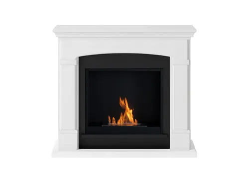 TAGU Helmi Bio Ethanol Kamin in Weiß - Eleganter Bio Ethanol Kamin für stilvolle Akzente in jedem Raum. Mit TÜV-zertifiziertem Edelstahlbehälter für sicheres und sauberes Feuererlebnis. Ideal für gemütliche Abende ohne Schornstein.