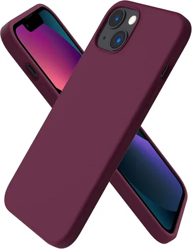 ORNARTO iPhone 13 Silikon Case Weinrot Ultra Dünn - Stylische und schützende Handyhülle für das iPhone 13. Mit schlankem Design und optimaler Passform, ideal für den täglichen Gebrauch.