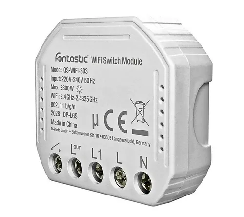 fontastic WLAN Unterputz-Schalter Unterputzschalter, Frequenzbereich: 2400-2483.5MHz