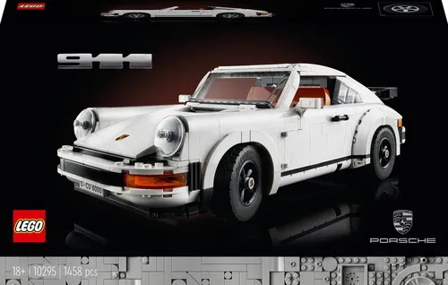 LEGO Porsche 911 (10295) - Bauset für Autoklassiker, mit Turbo und Targa Varianten, authentische Details und funktionierendes Interieur