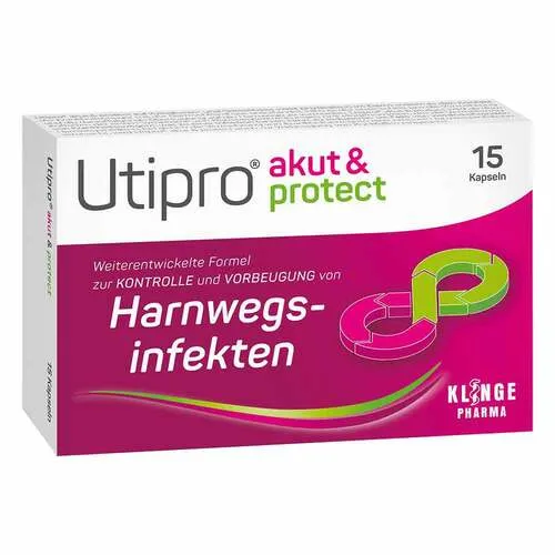 Klinge Pharma UTIPRO akut & protect Hartkapseln 15 St. - Arzneimittel für akute Beschwerden, bietet schnellen Schutz und Linderung – ideal für eine schnelle Genesung.