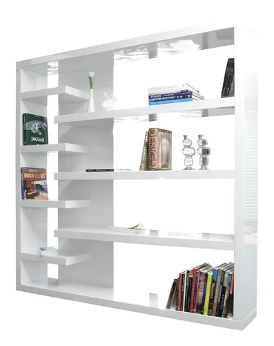 Raumteilerregal SALESFEVER, modern und funktional - Regal in Weiß, 200x200 cm, 8 Ablageflächen für optimalen Stauraum, ideal zur Raumtrennung und Gestaltung von Wohnräumen.
