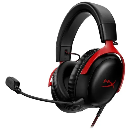 HYPERX Cloud III - Over-ear Gaming Headset in Schwarz Rot, ultimativer Komfort und Klangqualität für lange Gaming-Sessions