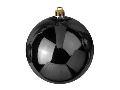 EUROPALMS Dekokugel 30cm, schwarz - Christbaum- & Feiertagsschmuck, hochglänzende Kunststoffkugel für Innen- und Außendekoration, ideal für Garten- und Weihnachtsdeko, Durchmesser: Ø 30 cm