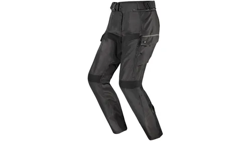 LS2 Travel wasserdichte Motorrad Textilhose 2XL schwarz - Wasserdichte Motorrad Textilhose aus strapazierfähigem Material, mit elastischen Einsätzen für optimale Bewegungsfreiheit und zwei großen Außentaschen für praktischen Stauraum.
