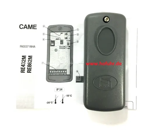 CAME externer Funkempfänger 2-Kanal 12/24V AC/DC 868,35Mhz, 001RE862M