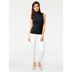 Shirttop HEINE, Damen, Gr. 48, schwarz, 90% Polyamid, 10% Elasthan, unifarben, ohne Ärmel, Tops