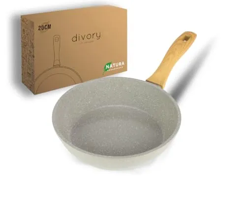 DIVORY Keramikpfanne 20cm | Induktion Pfanne mit Keramikbeschichtung - Pfannen – Vielseitige 20cm Mini-Pfanne mit schadstofffreier Keramikbeschichtung für gesundes, fettfreies Braten. Ideal für alle Herdarten, auch Induktion!