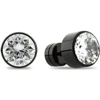 FAVS Ohrstecker 88334043 Edelstahl - Elegante Ohrringe in Schwarz - Ohrstecker aus hochwertigem Edelstahl in elegantem Schwarz, perfekt für jeden Anlass und stilvolle Akzente.