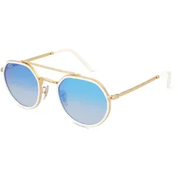 Ray-Ban RB3765 Unisex-Sonnenbrille - Sonnenbrille mit eckigem Vollrand und rosa Metall-Gestell, idealer UV-Schutz für stilbewusste Träger