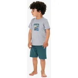 Schiesser Pyjama Nightwear (2 tlg) - Bunter Schlafanzug für Kinder - Bequemer 2-teiliges Pyjama Set in bunten Farben, ideal für gemütliche Nächte. Aus 100% Baumwolle für hohen Tragekomfort und Maschinenwäsche geeignet.