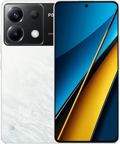 Xiaomi Poco X6 256GB/12GB RAM Dual-SIM - Weiß, - Simlockfreies Handy mit 64 MP Dreifachkamera und 120 Hz AMOLED-Display für brillante Bilder und flüssige Darstellung. Turbo-Ladung mit 67 W für schnelles Aufladen und 5000 mAh Akku für lange Nutzung.