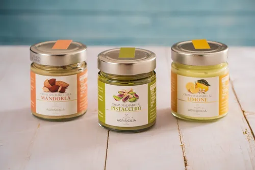Agrisicilia Set – Mandel-, Pistazien- & Zitronencreme | 3 Gläser