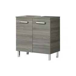 Waschbeckenunterschrank SOLTAU - Badezimmer Möbel mit elegantem Design und optimalem Stauraum, ideal für kleine Bäder – 2 Türen und integrierter Siphonausschnitt für maximale Funktionalität.