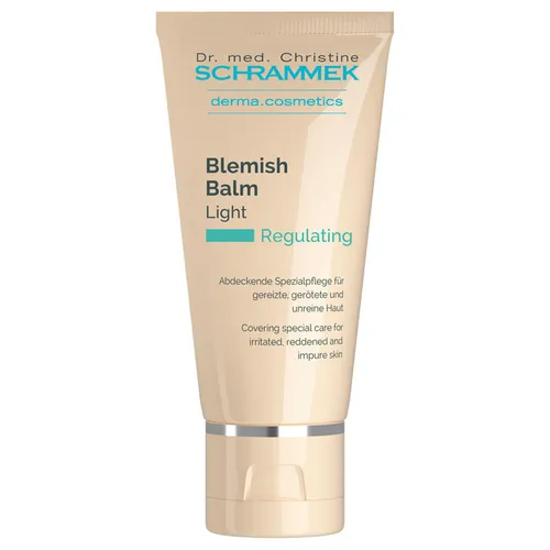 Dr. med. Christine SCHRAMMEK Regulating Blemish Balm Light 40 ml - Getönte Tagescreme für gereizte und unreine Haut. Deckt Rötungen ab und wirkt entzündungshemmend dank Zink und Süßholzextrakt. Beruhigt die Haut und mattiert für ein zartes Hautgefühl.