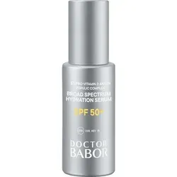 Doctor Babor Broad Spectrum Hydration Serum SPF50+ 30 ml - Hochwirksames Gesichtsserum mit Lichtschutzfaktor 50+, bietet umfassenden Schutz vor UV-Strahlen und schützt die Haut vor äußeren Einflüssen. Ideal für die tägliche Anwendung bei sonnigen Bedingungen.