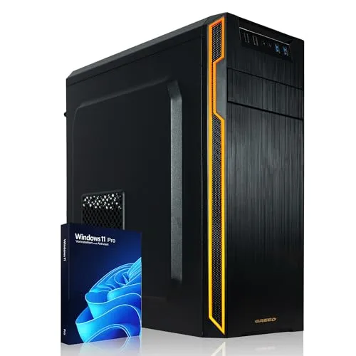 GREED® Basic PC mit Intel Core i5 4590 - Schneller Bürocomputer - PC-Systeme mit 3,7 GHz, 8GB RAM und 512GB SSD, ideal für Home Office und Schule. Flüsterleise Kühlung und inklusive Windows 11 Pro für sofortigen Einsatz!
