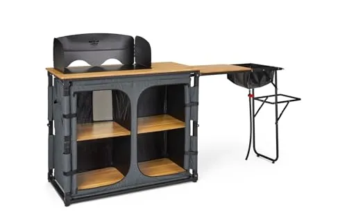 camp LIFE Küchenbox Varna – Klappbare Campingküche mit Spülbecken - Camping-Schränke mit viel Stauraum, klappbarem Design und integriertem Spülbecken für einfaches Abwaschen beim Camping. Ideal für Wohnmobil, Zelt und Vorzelt!