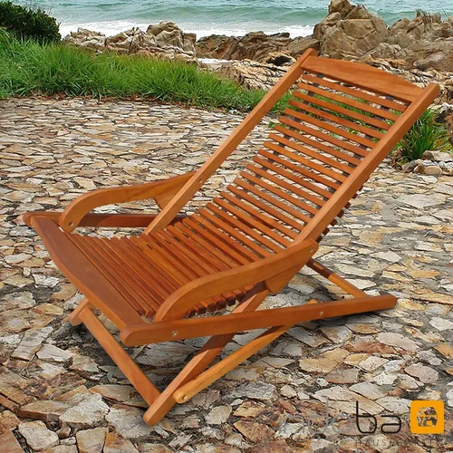 TOP ANGEBOT Relaxchair Liegestuhl - Liegen: Klappbarer Relaxstuhl aus Eukalyptus Holz, UV-beständig und wetterfest, ideal für entspannte Stunden im Garten.