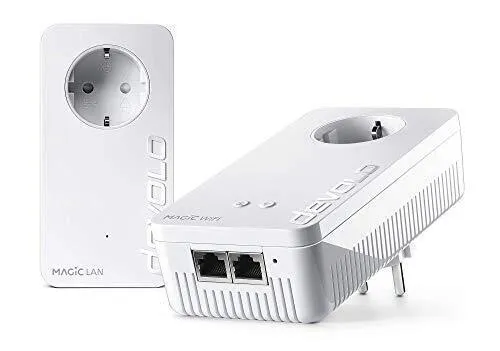 Devolo Magic 2 WiFi next Starter Kit - Powerline WLAN Starter Kit 8614 DE, AT, 2400 MBit/s für Highspeed-Internet in jedem Raum, ideal zum Surfen, Streamen und Gamen mit Mesh-Upgrade