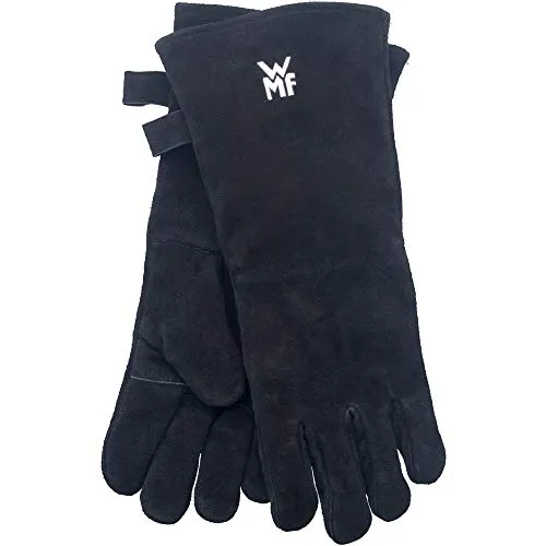 WMF Grillhandschuh - Hochwertiger Schutz beim Grillen - Topflappen aus Baumwolle, Leder und Polyester, hitzebeständig und komfortabel für sicheres Grillvergnügen.