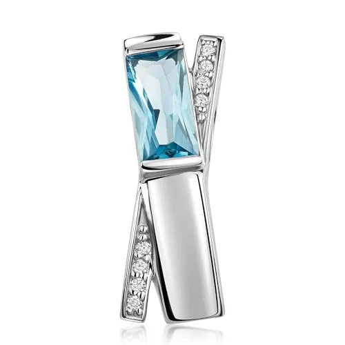 Materia Damen Anhänger Silber 925 Zirkonia Stein KA-433-Ohne Kette