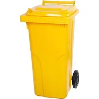 PROREGAL 2-Rad-Mülltonne MGB 120L - Haushaltszubehör - Hochwertige HDPE-Kunststoff-Mülltonne mit 120 Litern Fassungsvermögen und mobilen Leichtlaufrädern für müheloses Schieben und Ziehen.