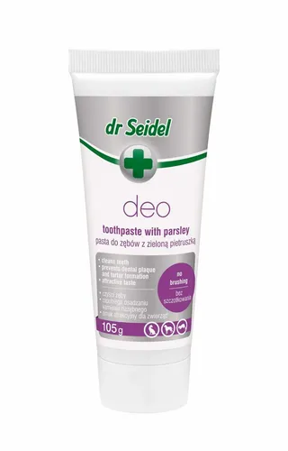 DR SEIDEL Deo Zahnpasta mit Extrakt grüner Petersilie Hunde, Katzen 105 g