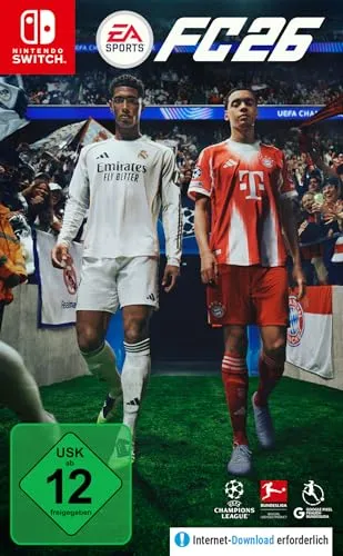 EA Sports FC 26 für Nintendo Switch - Fussballspiel für Nintendo Switch mit Online-Clubs Modus für bis zu 11 Spieler und lokalem Koop-Modus für 4 Spieler. Erlebe spannende Wettkämpfe mit deinen Lieblingsteams!