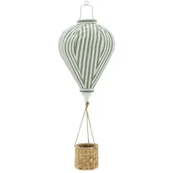 Bloomingville MINI Pomp Mobile - Heißluftballon in Grün - Bilder, Poster & Wandbehänge: Charmantes Heißluftballon-Mobile in Grün, perfekt zur dekorativen Gestaltung des Kinderzimmers.