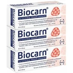 Biocarn Sirup bei Carnitinmangel - stärkt das Herz, hochdosiert mit 303 mg L-Carnitin pro ml für optimale Energieversorgung