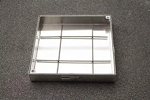 Schachtabdeckung Aluminium SAP-90/5A Schachtdeckel auspflasterbar 900x900 befliesbar bepflanzbar befüllbar wasserdicht Höhe 50mm